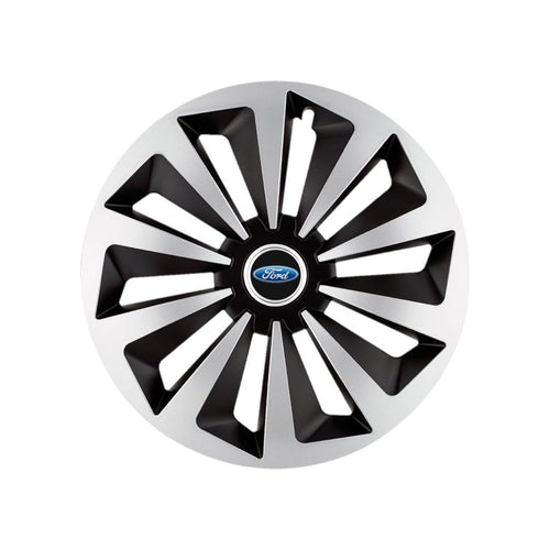 Set 4 capace roti Fox Gri-Negru R15 Compatibil Cu Ford