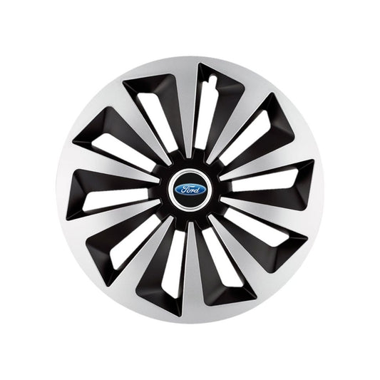 Set 4 capace roti Fox Gri-Negru R15 Compatibil Cu Ford