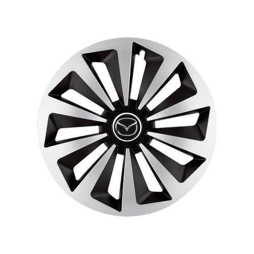 Set 4 capace roti Fox Gri-Negru R15 Compatibil Cu Mazda