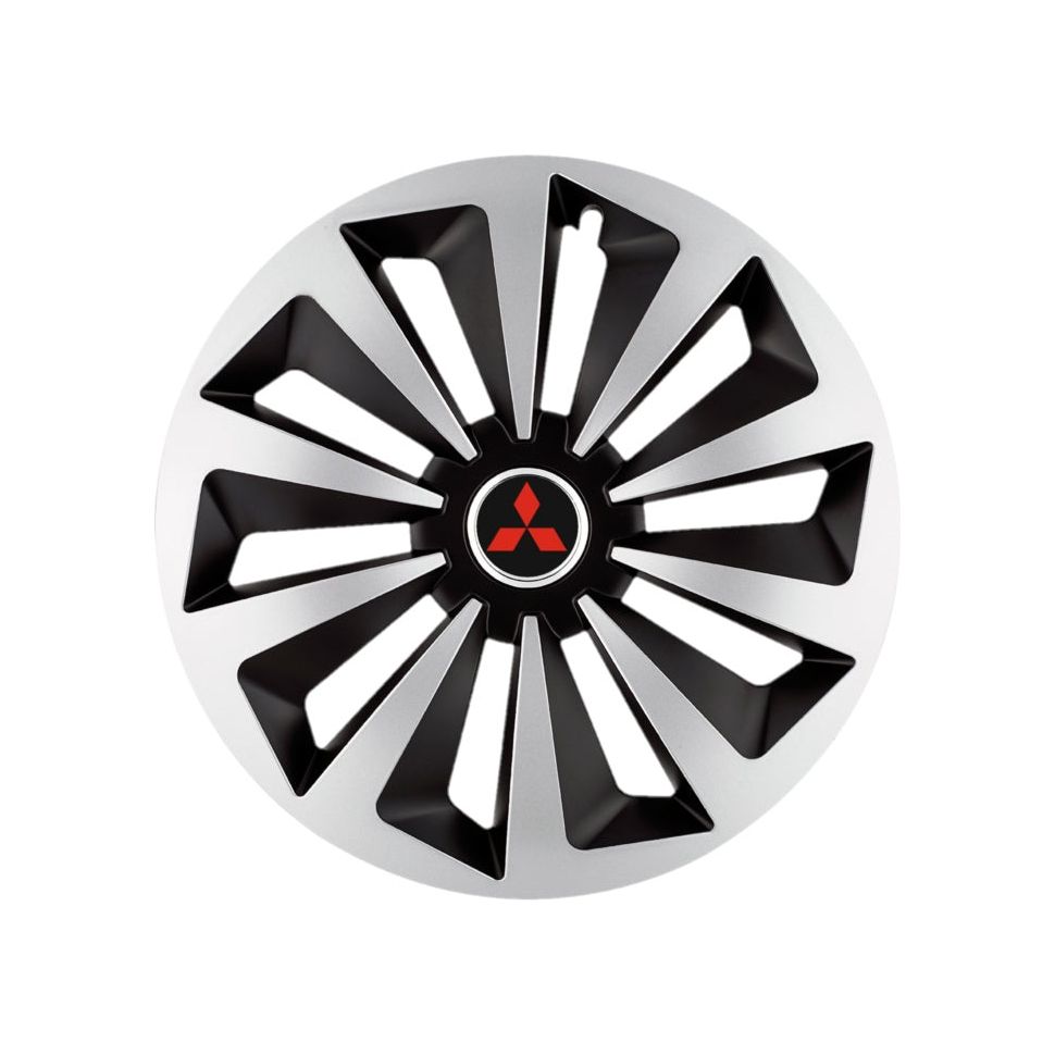 Set 4 capace roti Fox Gri-Negru R15 Compatibil Cu Mitsubishi