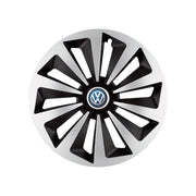 Set 4 capace roti Fox Gri-Negru R15 Compatibil Cu Volkswagen