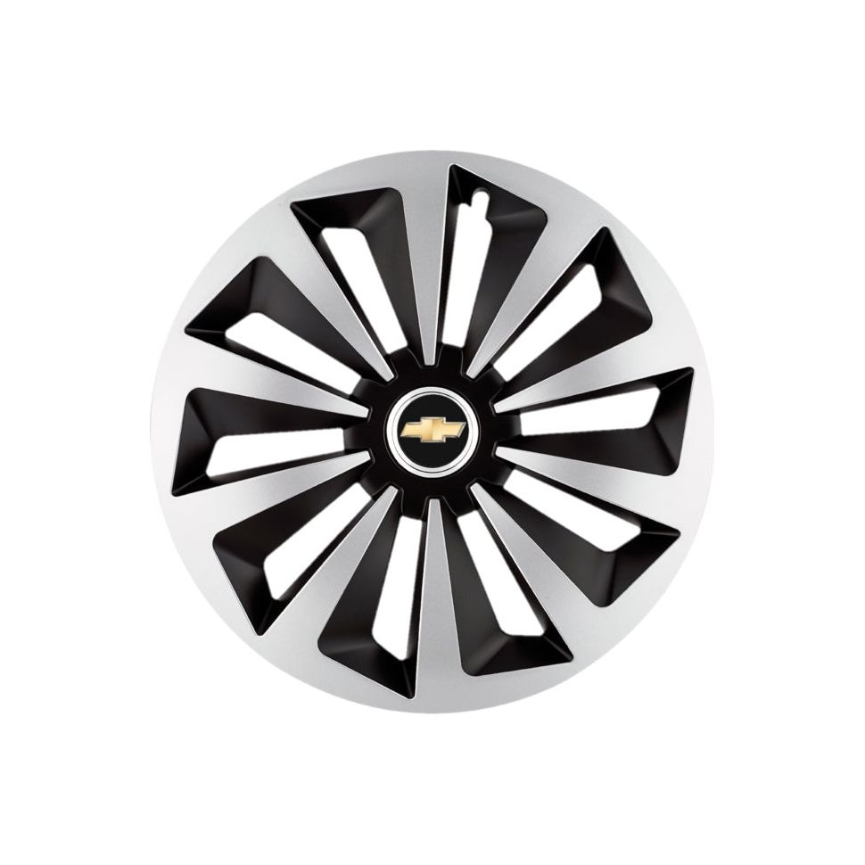 Set 4 capace roti Fox Gri-Negru R16 Compatibil Cu Chevrolet