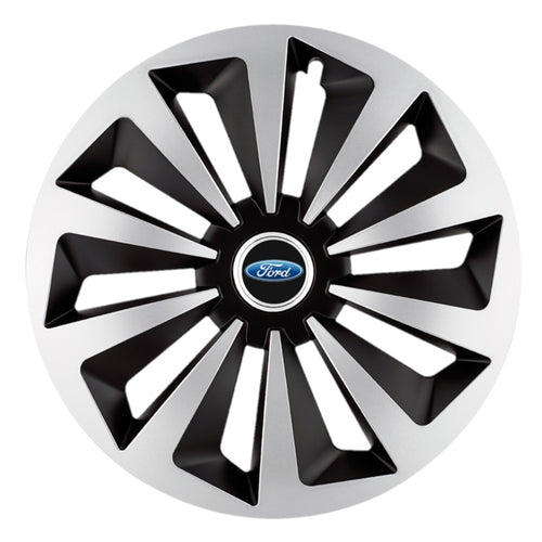 Set 4 capace roti Fox Gri-Negru R16 Compatibil Cu Ford