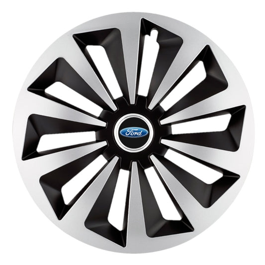 Set 4 capace roti Fox Gri-Negru R16 Compatibil Cu Ford