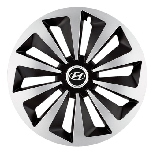 Set 4 capace roti Fox Gri-Negru R16 Compatibil Cu Hyundai