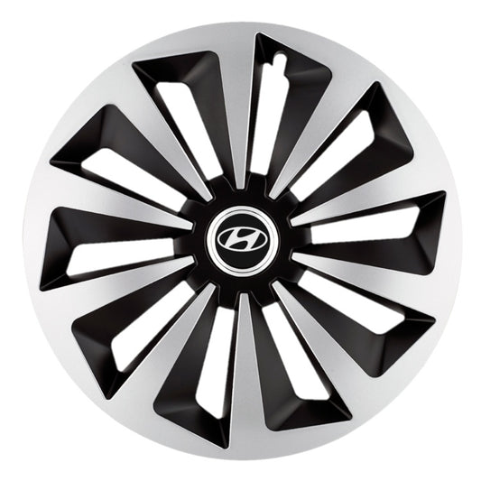 Set 4 capace roti Fox Gri-Negru R16 Compatibil Cu Hyundai