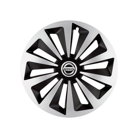 Set 4 capace roti Fox Gri-Negru R16 Compatibil Cu Nissan