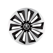 Set 4 capace roti Fox Gri-Negru R16 Compatibil Cu Peugeot