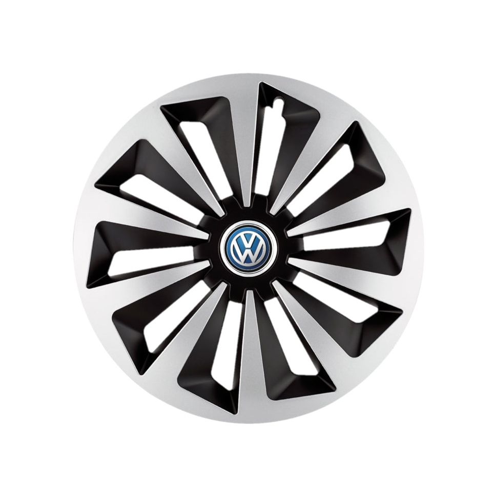 Set 4 capace roti Fox Gri-Negru R16 Compatibil Cu Volkswagen