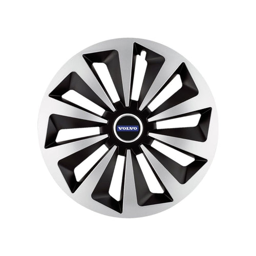 Set 4 capace roti Fox Gri-Negru R16 Compatibil Cu Volvo