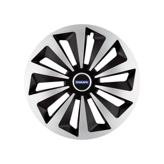 Set 4 capace roti Fox Gri-Negru R16 Compatibil Cu Volvo