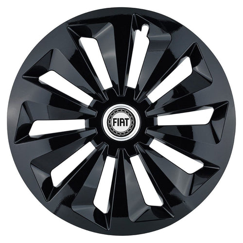 Set 4 capace roti Fox negru R15 Compatibil Cu Fiat