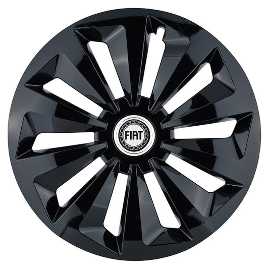Set 4 capace roti Fox negru R15 Compatibil Cu Fiat