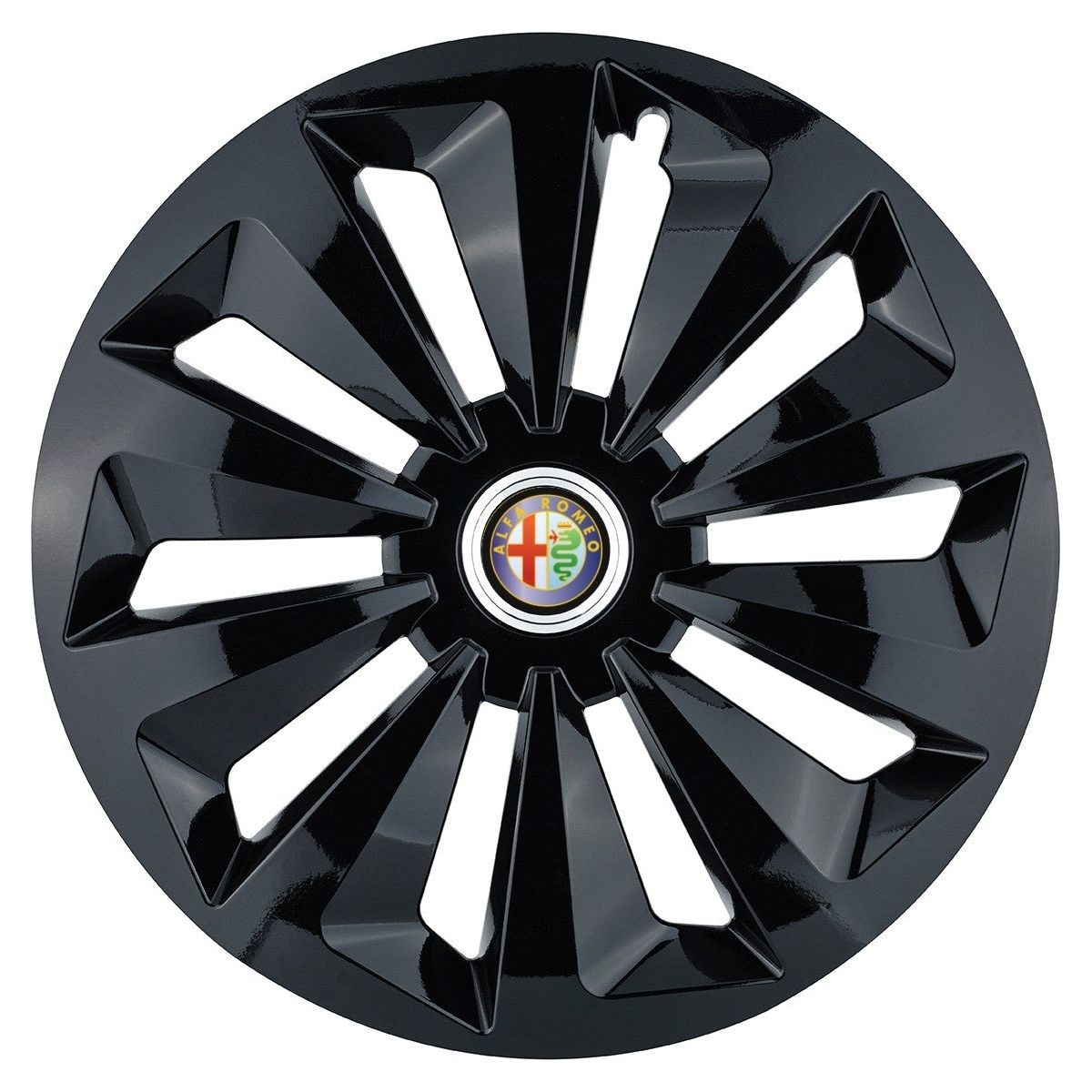 Set 4 capace roti Fox negru R16 pentru gama auto Alfa Romeo