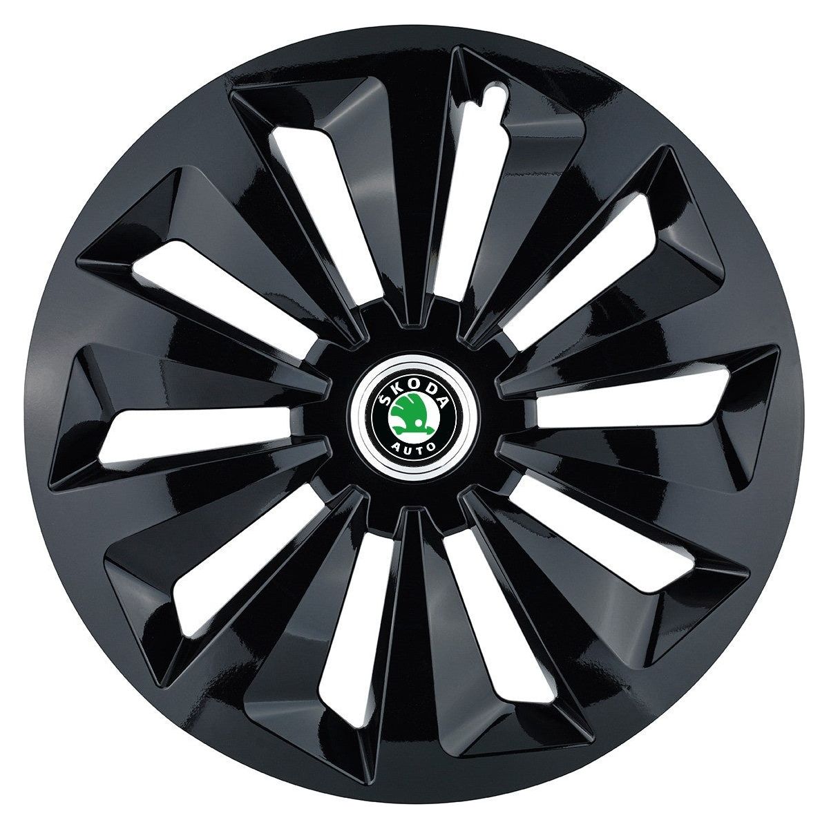 Set 4 capace roti Fox negru R16 Compatibil Cu Skoda