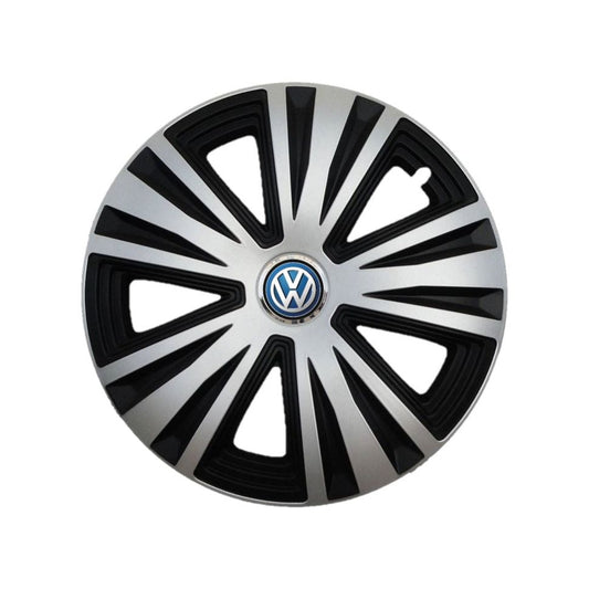 Set 4 capace roti Glory Gri-Negru R14, Compatibil Cu Volkswagen