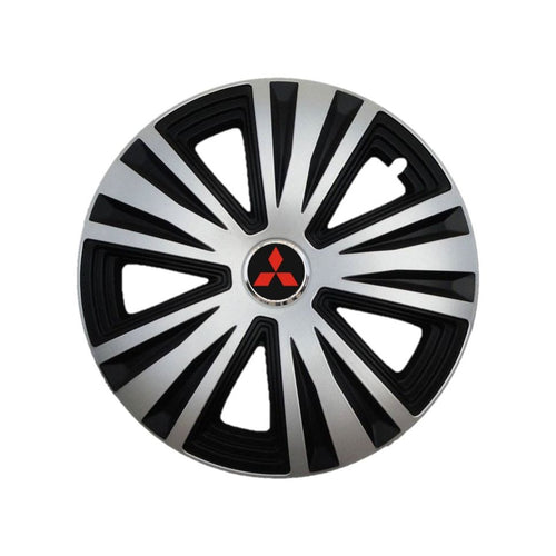Set 4 capace roti Glory Gri-Negru R15, Compatibil Cu Mitsubishi