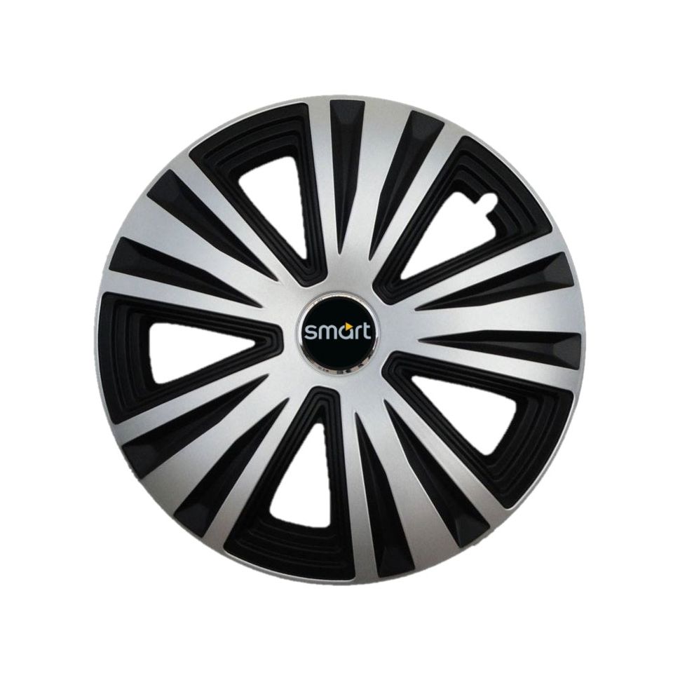 Set 4 capace roti Glory Gri-Negru R16, pentru gama auto Smart