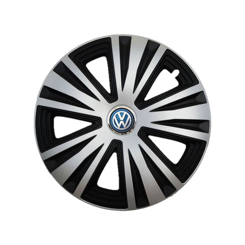 Set 4 capace roti Glory Gri-Negru R16, Compatibil Cu Volkswagen