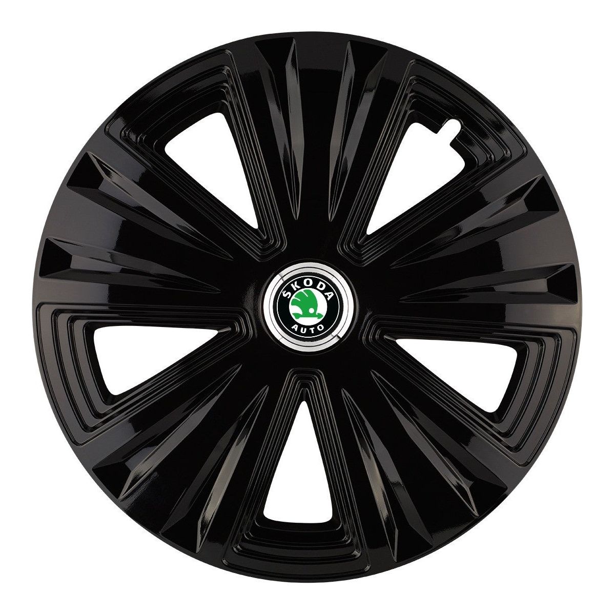 Set 4 capace roti Glory negru R14 pentru gama auto Skoda