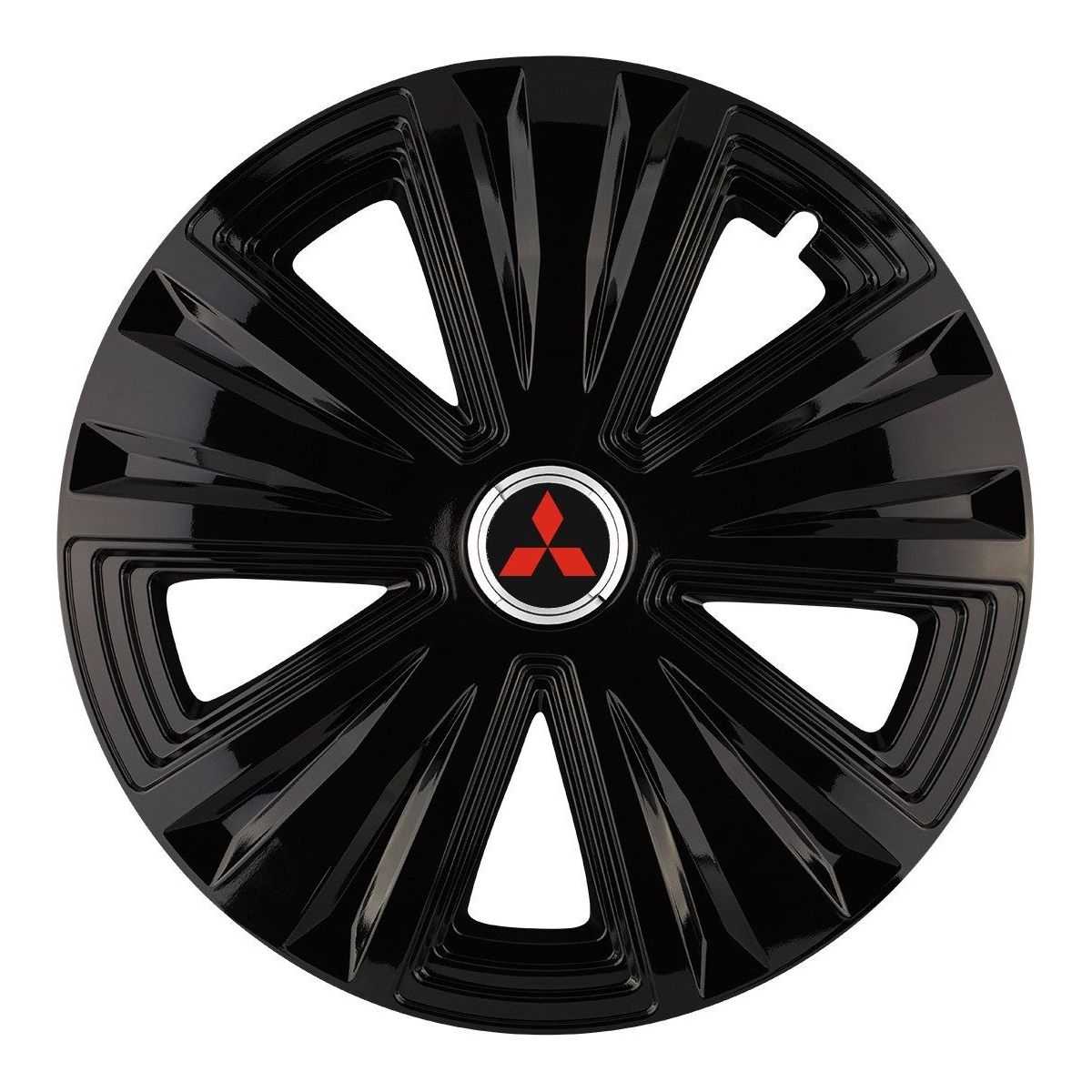 Set 4 capace roti Glory negru R15 pentru gama auto Mitsubishi