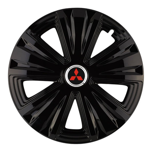 4 db-os Glory fekete R15 dísztárcsa készlet, Mitsubishivel kompatibilis