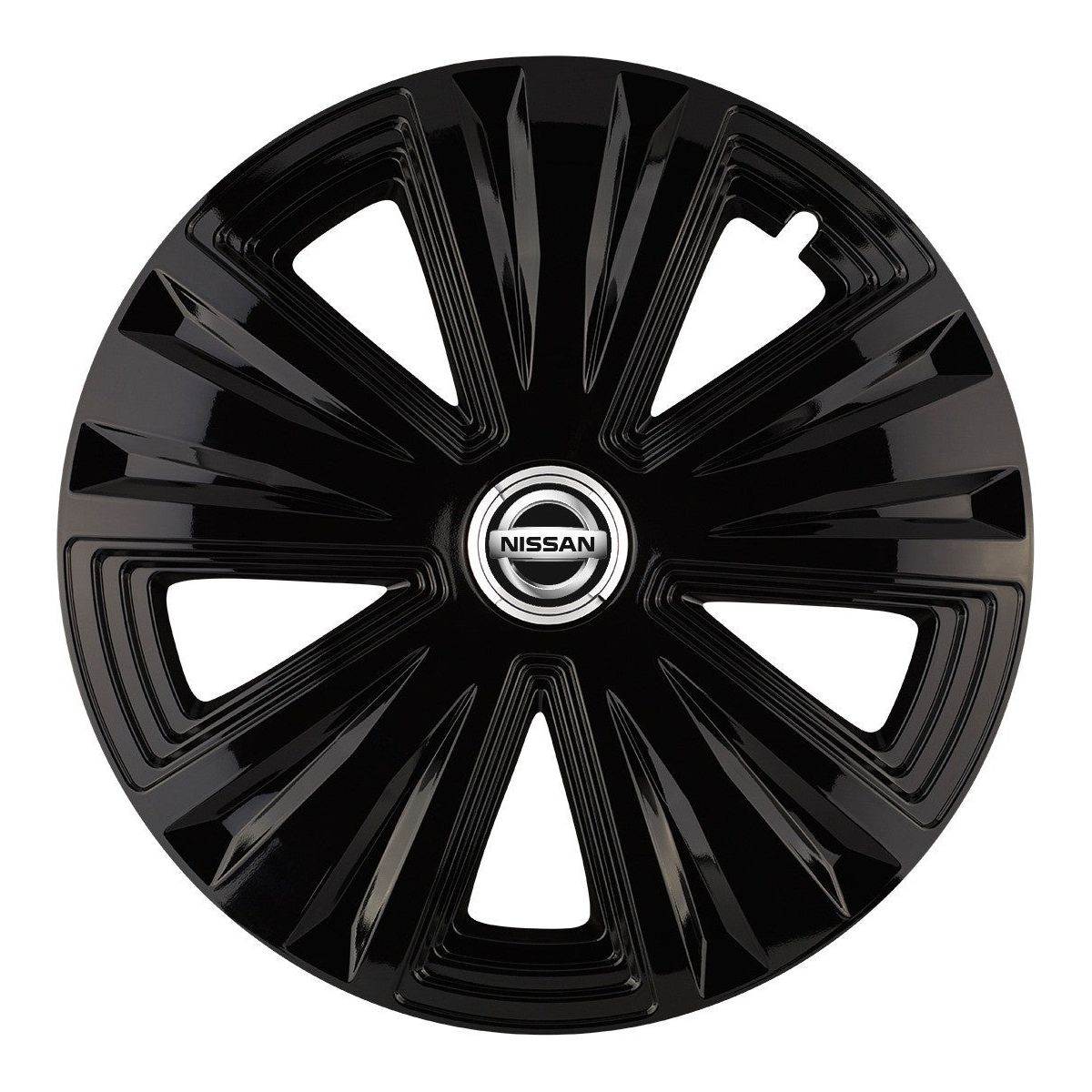 Set 4 capace roti Glory negru R15 pentru gama auto Nissan