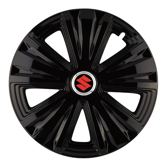 Set 4 capace roti Glory negru R15 Compatibil Cu Suzuki