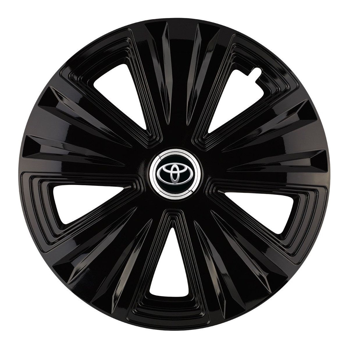Set 4 capace roti Glory Negru R15 pentru gama auto Toyota