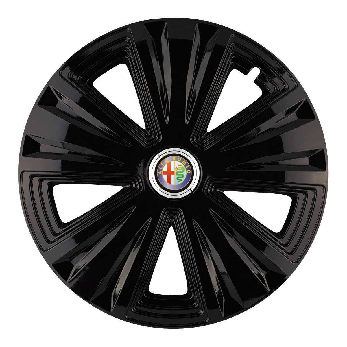 Set 4 capace roti Glory negru R16 pentru gama auto Alfa Romeo