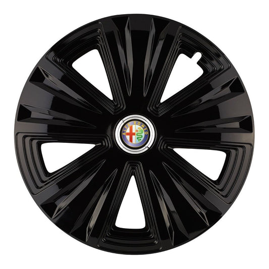 Set 4 capace roti Glory negru R16 Compatibil Cu Alfa Romeo