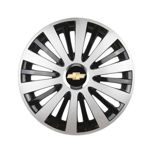 Комплект 4 броя сиви тасове с хромиран ринг R16 за автомобили Chevrolet