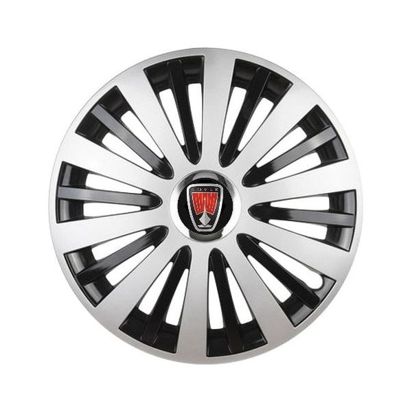Set 4 capace roti Gri cu inel cromat R16 pentru gama auto Rover