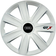 Set 4 Capace Roti GTX Alb R15, Compatibil Cu Audi