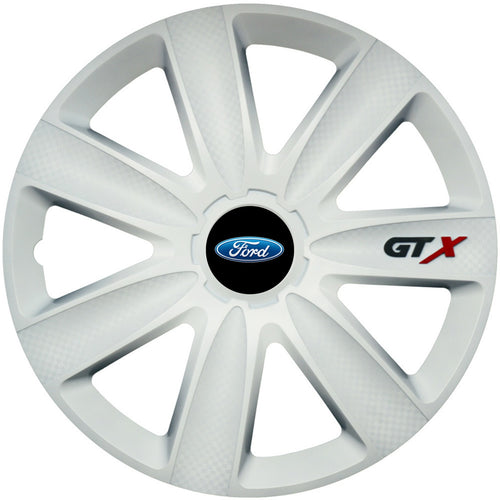 Set 4 Capace Roti GTX Alb R15, Compatibil Cu Ford