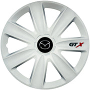 Set 4 Capace Roti GTX Alb R15, Compatibil Cu Mazda