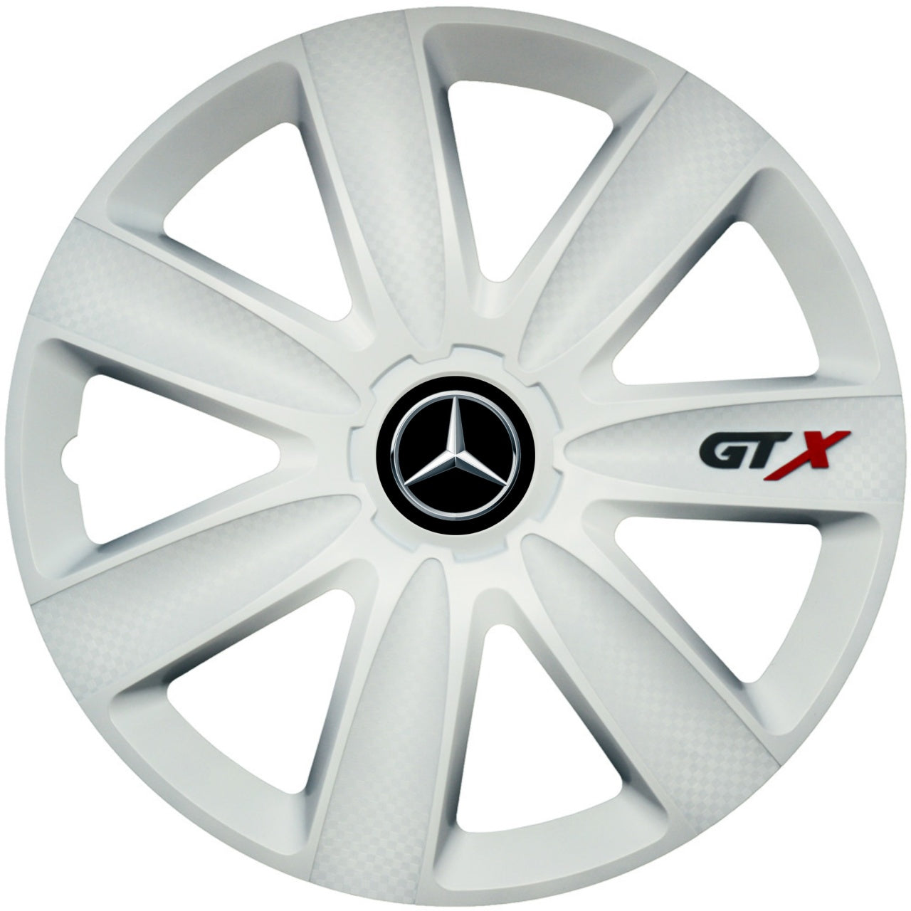 Set 4 Capace Roti GTX Alb R15, Compatibil Cu Mercedes