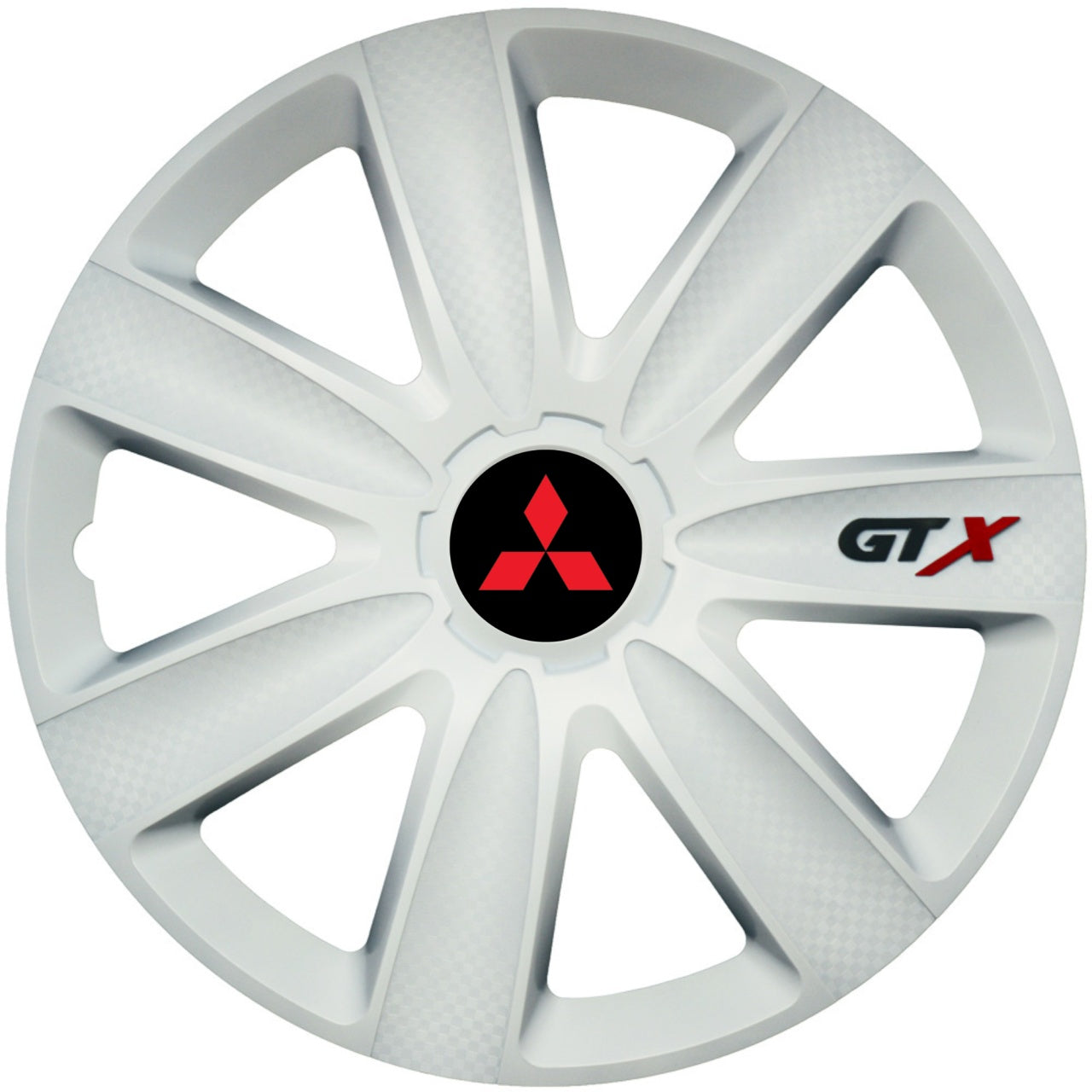 Set 4 Capace Roti GTX Alb R15, Compatibil Cu Mitsubishi