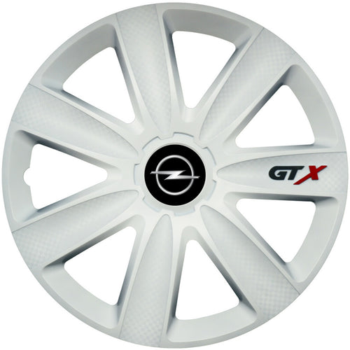 Set 4 Capace Roti GTX Alb R15, Compatibil Cu Opel
