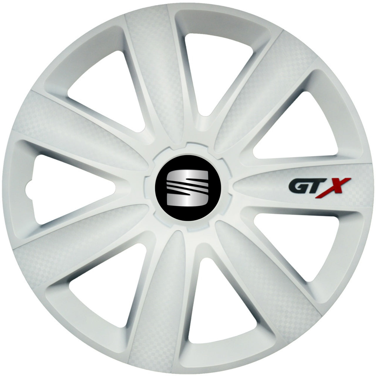 Set 4 Capace Roti GTX Alb R15, Compatibil Cu Seat