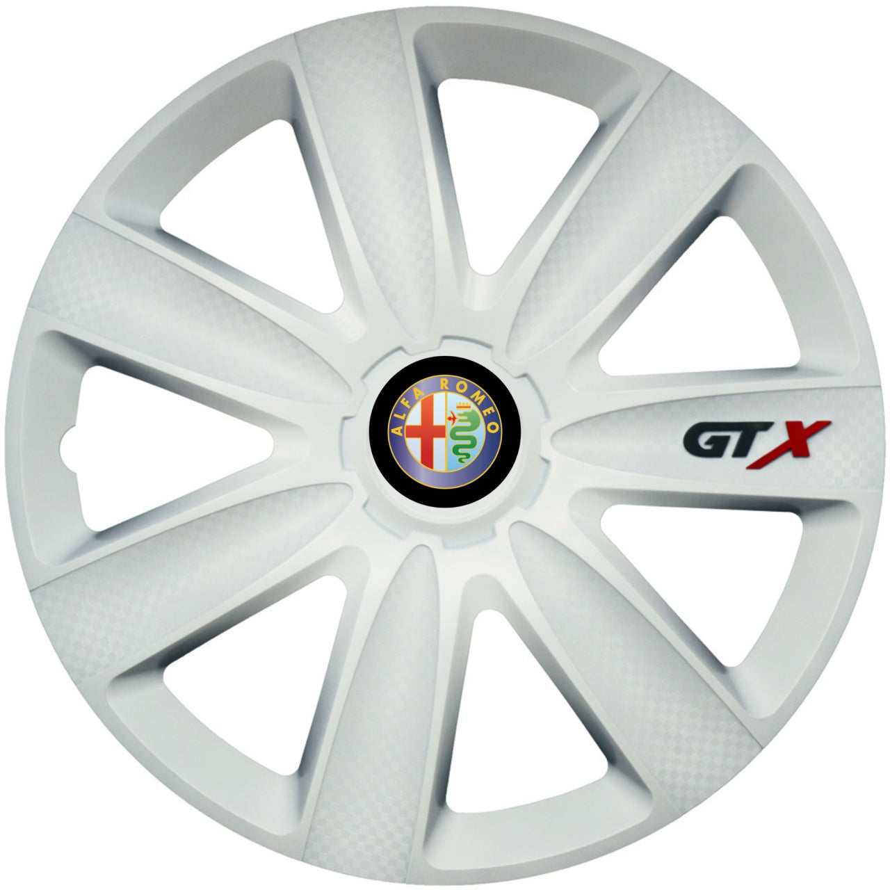 Set 4 Capace Roti GTX Alb R16, Compatibil Cu Alfa Romeo