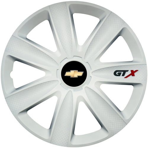 Комплект 4 таса GTX бели R16, съвместими с Chevrolet