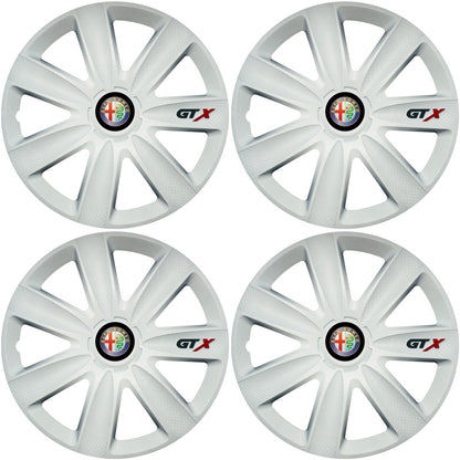 Set 4 Capace Roti GTX Alb R16, Compatibil Cu Renault