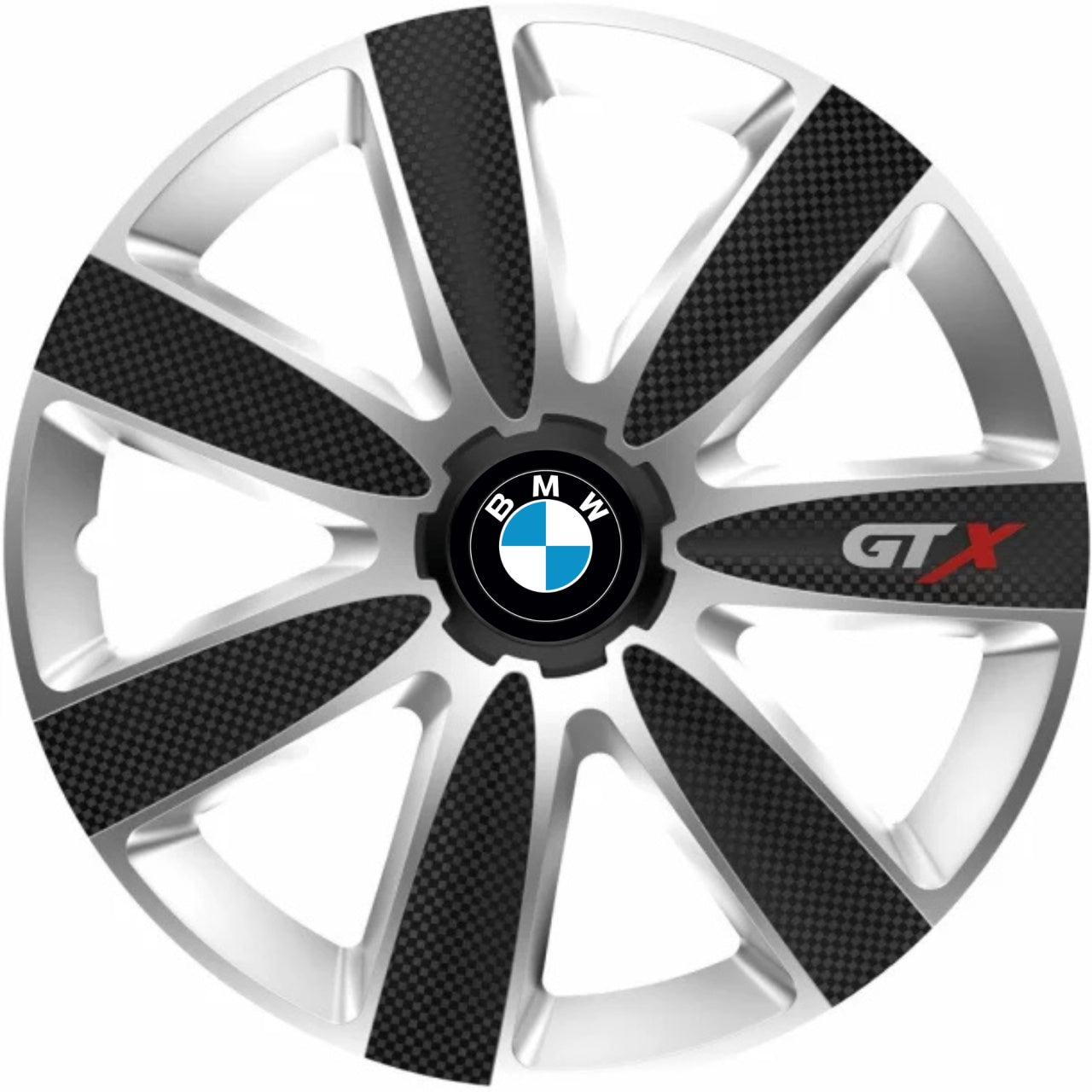 Set 4 Capace Roti GTX Carbon Gri-Negru R15, Pentru BMW