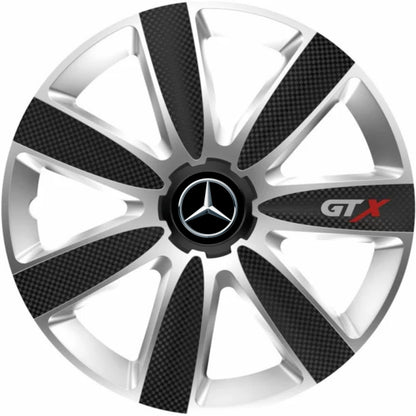 Set 4 Capace Roti GTX Carbon Gri-Negru R15, Pentru Mercedes