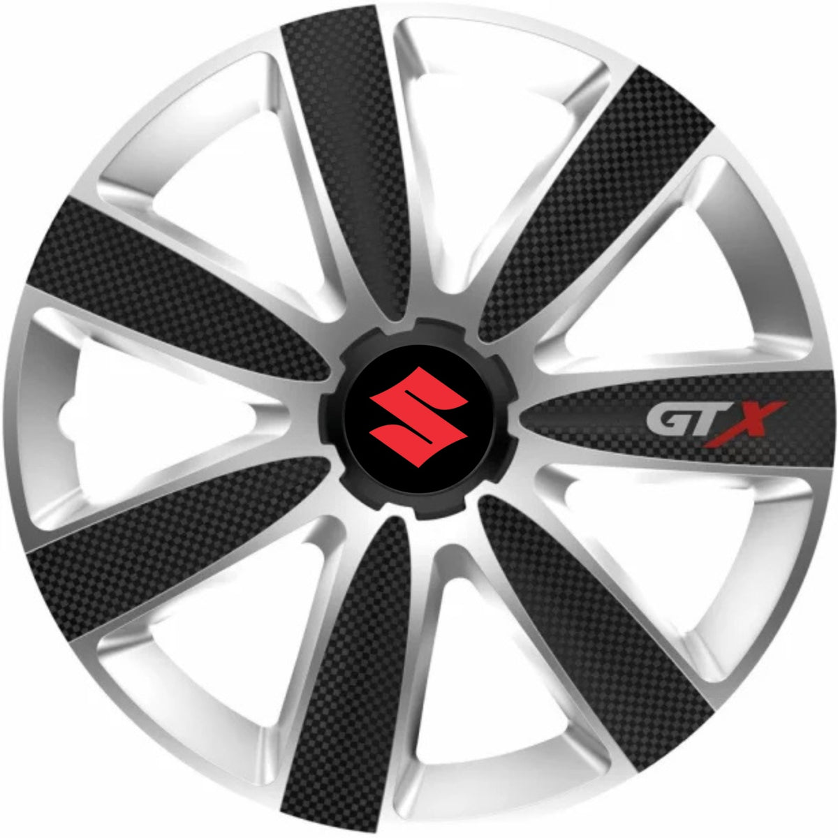 Комплект 4 таса GTX Carbon Сиво-Черен R15, за Suzuki