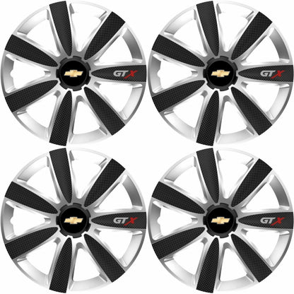 Set 4 Capace Roti GTX Carbon Gri-Negru R16, Pentru Chevrolet