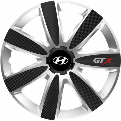Комплект 4 таса GTX Carbon Сиво-черно R16, за Hyundai