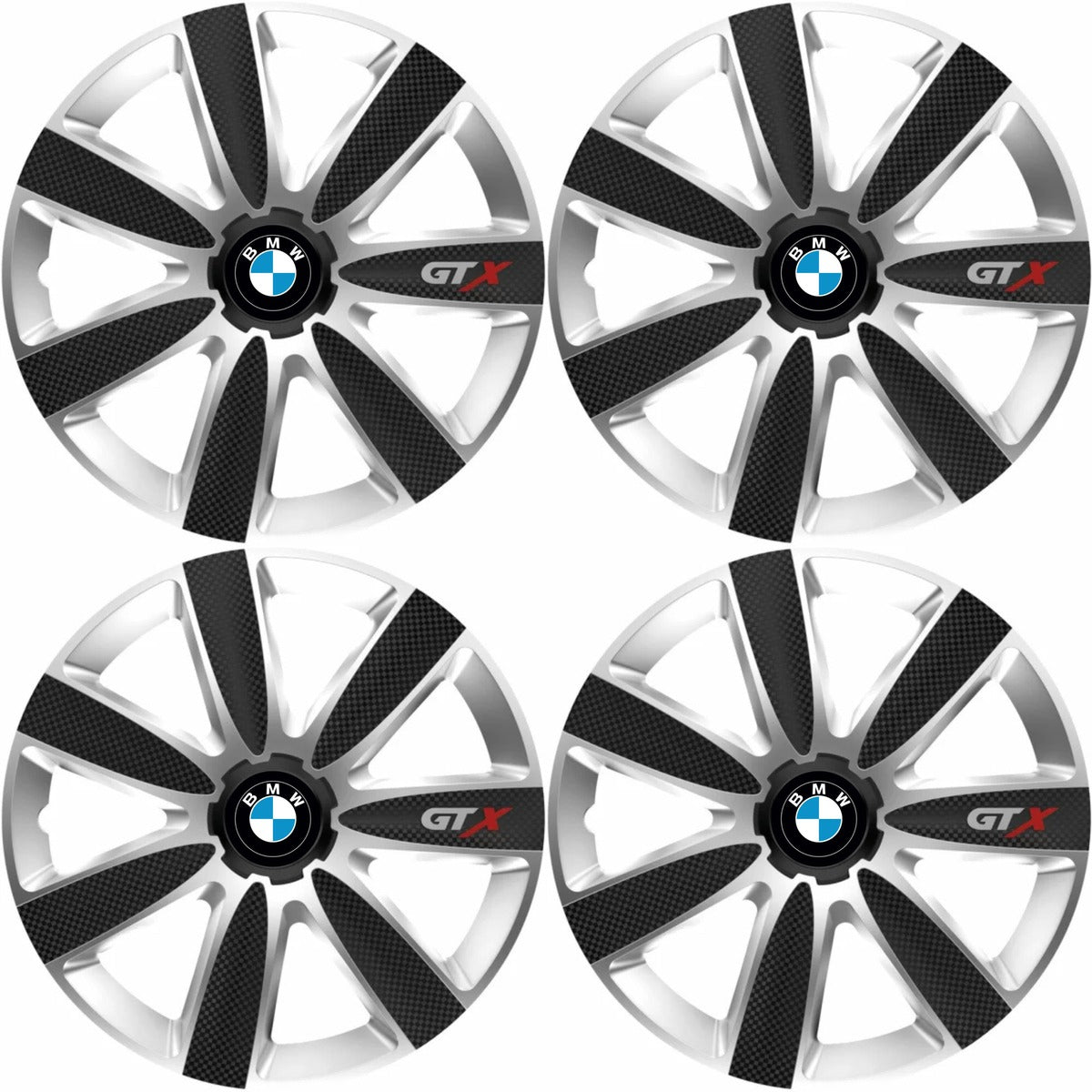 Set 4 Capace Roti GTX Carbon Gri-Negru R17, Pentru BMW