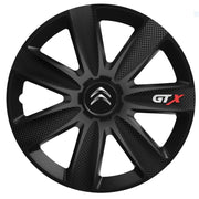 Set 4 capace Roti Gtx Carbon Negru R15, Pentru Citroen